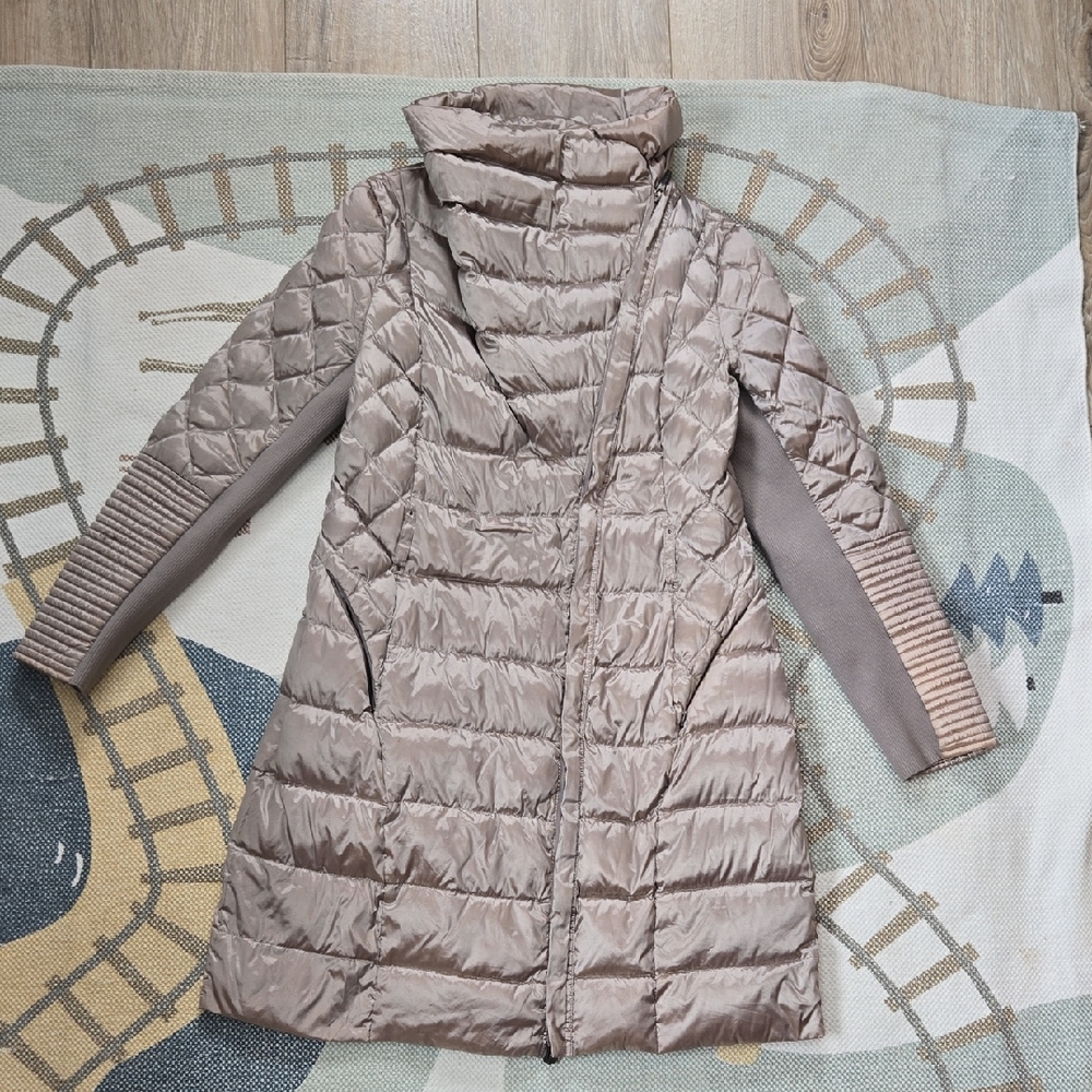 BCBGMaxAzria Taupe Puffer Jacket